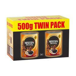 Nescafe Blend 43 Instant Coffee 500g Tin Twin Pack