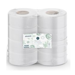 Regal Eco Premium Recycled Toilet Paper 1 Ply Jumbo Roll 500m x 8