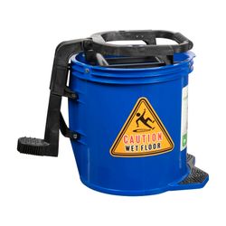 Cleanlink Heavy Duty Mop Bucket Plastic Wringer 16L Blue