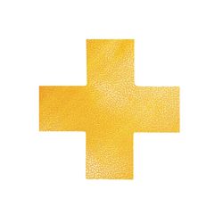 Durable Floor Marking Shape Cross Yellow Pack 10