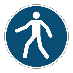Durable Self Adhesive Floor Marking Safety Sign Use Walkway Blue