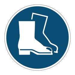 Durable Self Adhesive Floor Marking Safety Sign Use Foot Protection Blue