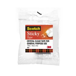 Scotch Everyday Office Tape 18mm x 33m Clear Box 8