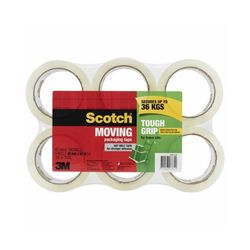 Scotch Tough Grip Moving Tape 48mm x 50M Clear Pack 6