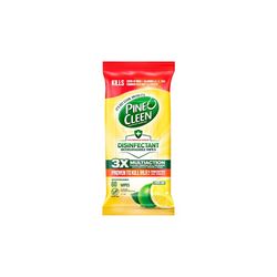 Pine-O-Cleen Disinfectant Cleaning Wipes Lemon & Lime Pack 60