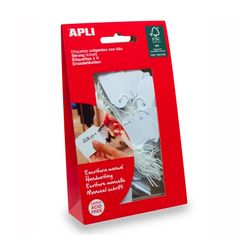 Apli Handwriting Strung Tickets 22x35mm White Bag 100