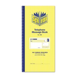 Spirax 550 Telephone Message Book 279x144mm