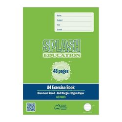 Splash Exercise Book A4 8mm Ruled 48 Page
