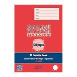 Splash Exercise Book A4 8mm Ruled 128 Page