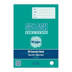 Splash Grid Book A4 10mm 96 Page