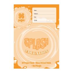 Splash Project Book A4 Plain/18mm Dotted Thirds With Margin 96 Page