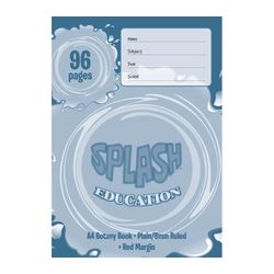 Splash Botany Book A4 Unruled/8mm Ruled With Margin 96 Page