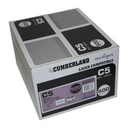 Cumberland Booklet Mailer With Window 90gsm C5 162x229mm White Box 500