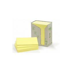 Post-It Notes 76x127mm 655-RTY Yellow Recycled Pack 16