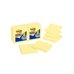 Post-It Super Sticky Pop-up Notes Canary Yellow 76 x 76mm Pack 12