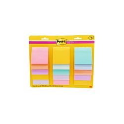 Post-it Super Sticky Notes 654-15 76x76mm Assorted Colour 45 Sheets/Pad Pack 15