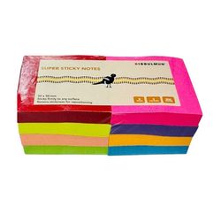 Bibbulmun Super Sticky Notes 50mm x 50mm Pack of 8 Assorted Colours