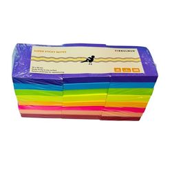 Bibbulmun Super Sticky Notes 50mm x 50mm Pack of 24 Assorted Colours