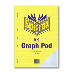Spirax 801 Graph Pad 1mm A4 25 Leaf