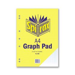 Spirax 802 Graph Pad 2mm A4 25 Leaf