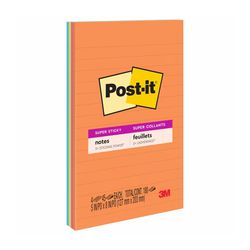 Post-It Meeting Notes Super Sticky 127x203mm 5845-SSUC Energy Boost Pack 4