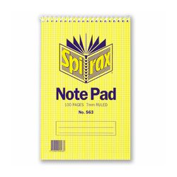 Spirax 563 Notebook Reporters 200x127mm 100 Page T/O