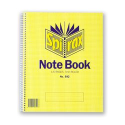 Spirax 592 Notebook 222x178mm 120 Page S/O