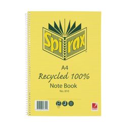 Spirax 810 Recycled Notebook A4 120 Page