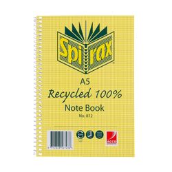 Spirax 812 Recycled Notebook A5 120 Page Each