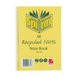 Spirax 813 Recycled Notebook A6 100 Page