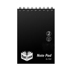 Spirax P560 Notebook 112x77mm 96 Page PP Black T/O