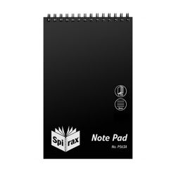 Spirax P563A Notebook Reporters 200x127mm 200 Page PP Black T/O
