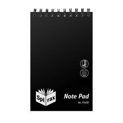 Spirax P563B Notebook Reporters 200x127mm 300 Page PP Black T/O