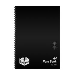 Spirax P595 Notebook A4 120 Page PP Black S/O