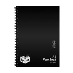 Spirax P595A Notebook A4 240 Page PP Black S/O