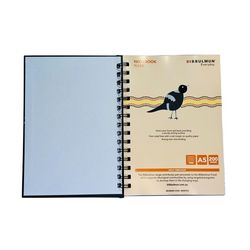 Bibbulmun Hardcover A5 size Notebook 200page 7mm Ruled Recycled Paper Twin Spiral Wiro Binding