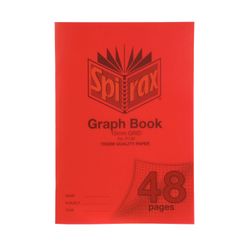 Spirax Book Graph A4 10mm With Margin Stapled 48 Page PP Cover 56130P