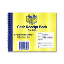 Spirax 504 Cash Receipt Book 102x127mm