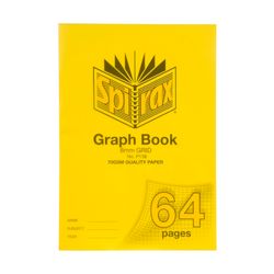 Spirax Graph Book A4 8mm With Margin Stapled 64 Page PP Cover