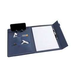 Marbig Professional Compendium A4 Navy Blue with Phone Stand