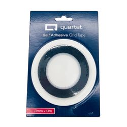 Quartet Geotape 3mm Whiteboard Liner Tape Black Crepe