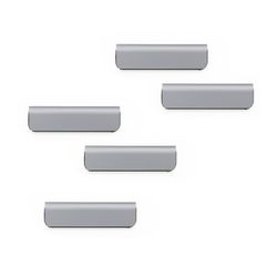 Durable Durafix Clip Magnetic Self Adhesive 60mm Silver Pack 5