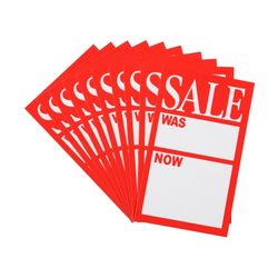 Quikstik Display Tickets Was/Now 75x125mm Pack 120