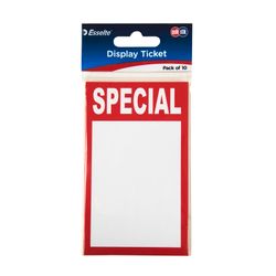 Quikstik Display Tickets Special 75x125mm Pack 120