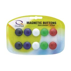 Quartet Magnet Buttons 20mm Assorted Pack 10