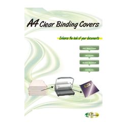 Sovereign Plastic Binding Cover A4 200 Micron Clear Pack 100