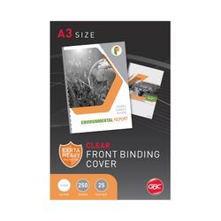Gbc Binding Cover A3 250 Micron Clear Pack 25