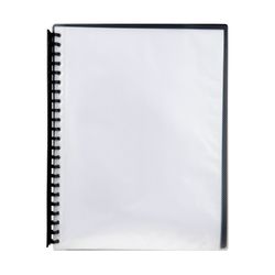 Marbig Display Book A4 Refillable 20 Pocket Clear/Black