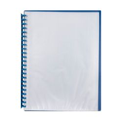 Marbig Display Book A4 Refillable 20 Pocket Clear/Blue