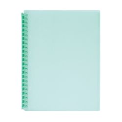 Marbig Display Book Refillable 20 Pocket Insert Cover Green Pack 12